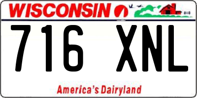 WI license plate 716XNL
