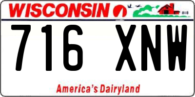 WI license plate 716XNW