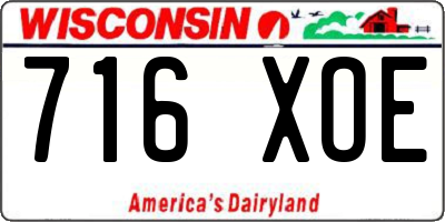 WI license plate 716XOE