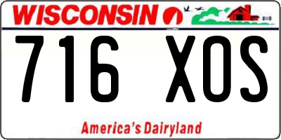 WI license plate 716XOS