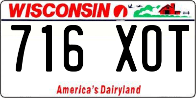 WI license plate 716XOT