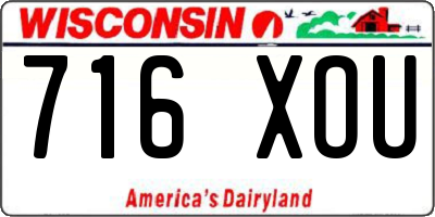 WI license plate 716XOU
