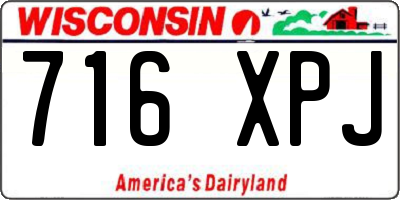 WI license plate 716XPJ