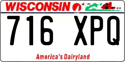 WI license plate 716XPQ