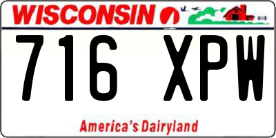 WI license plate 716XPW