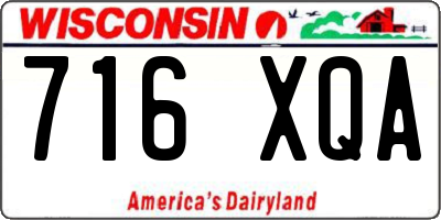 WI license plate 716XQA