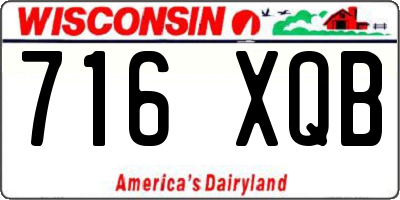 WI license plate 716XQB