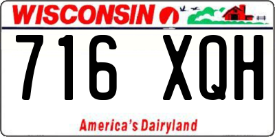 WI license plate 716XQH