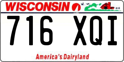 WI license plate 716XQI