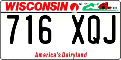 WI license plate 716XQJ