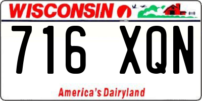 WI license plate 716XQN