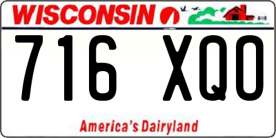WI license plate 716XQO