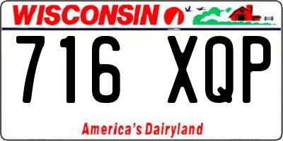 WI license plate 716XQP