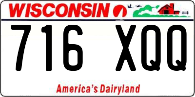 WI license plate 716XQQ