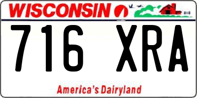 WI license plate 716XRA