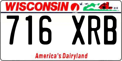 WI license plate 716XRB