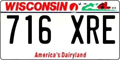 WI license plate 716XRE