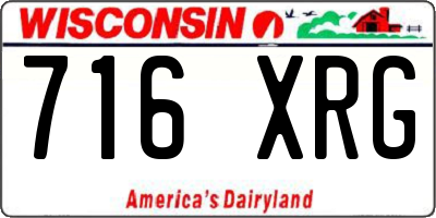 WI license plate 716XRG