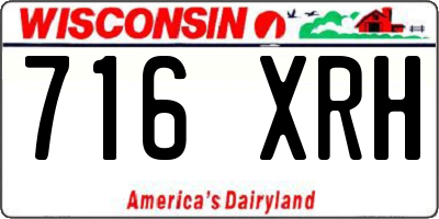 WI license plate 716XRH