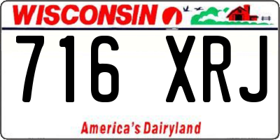 WI license plate 716XRJ