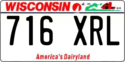 WI license plate 716XRL