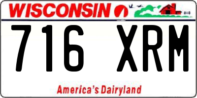 WI license plate 716XRM