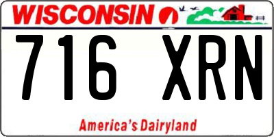 WI license plate 716XRN