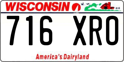 WI license plate 716XRO