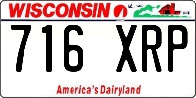 WI license plate 716XRP