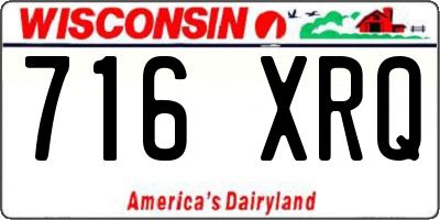 WI license plate 716XRQ