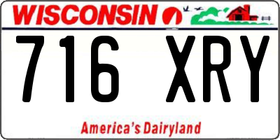 WI license plate 716XRY