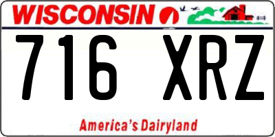 WI license plate 716XRZ