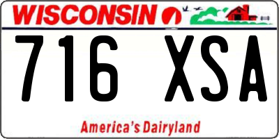 WI license plate 716XSA