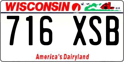 WI license plate 716XSB