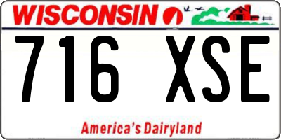 WI license plate 716XSE