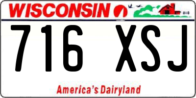 WI license plate 716XSJ