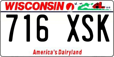 WI license plate 716XSK