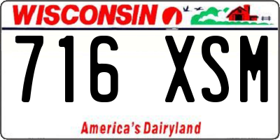 WI license plate 716XSM