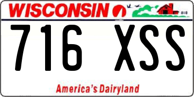 WI license plate 716XSS
