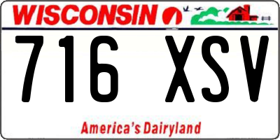 WI license plate 716XSV