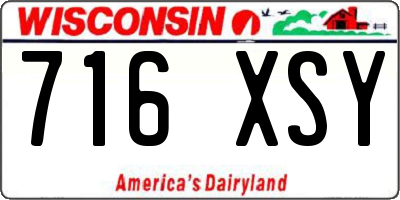 WI license plate 716XSY