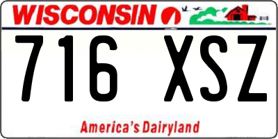 WI license plate 716XSZ