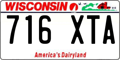 WI license plate 716XTA