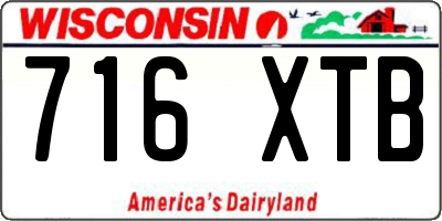WI license plate 716XTB