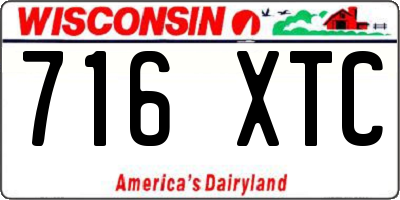 WI license plate 716XTC