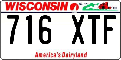 WI license plate 716XTF