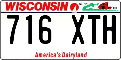 WI license plate 716XTH