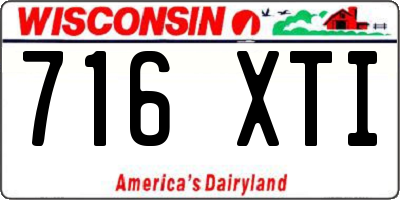 WI license plate 716XTI