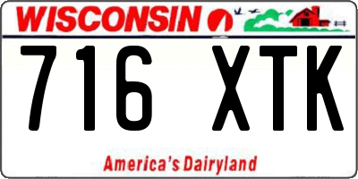 WI license plate 716XTK