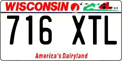 WI license plate 716XTL